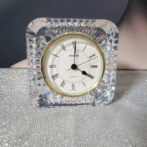 Vintage Staiger Germany- France 24% Lead Crystal Mantle Clock